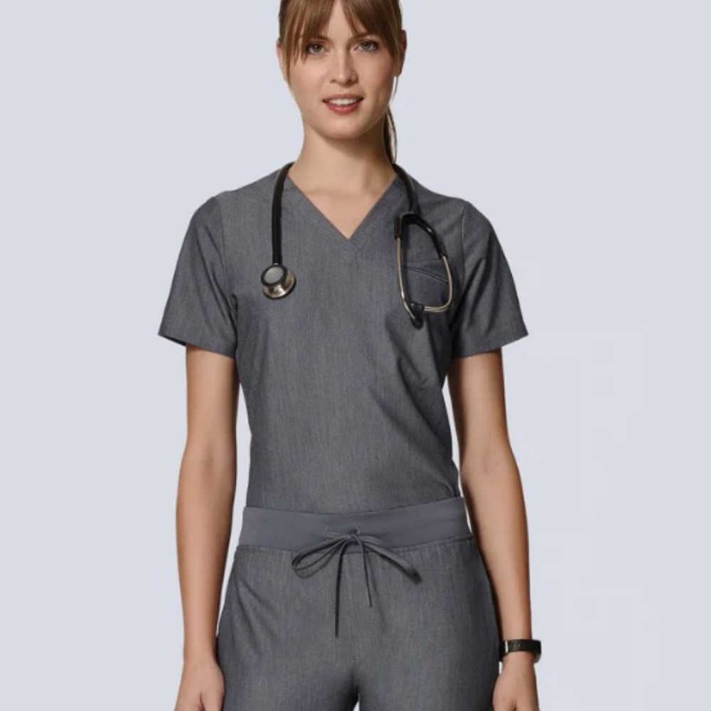 Mandala Gray One Pocket Top XXS